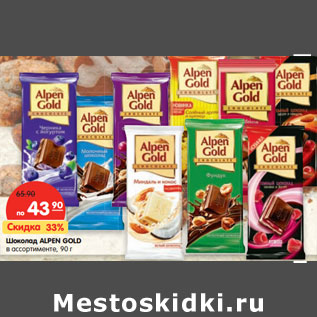 Акция - Шоколад ALPEN GOLD