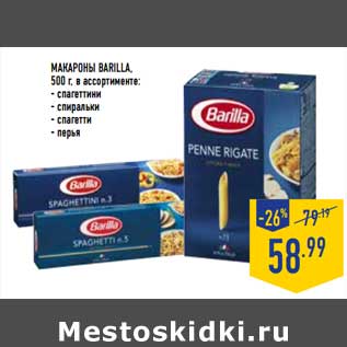 Акция - Макароны Barilla