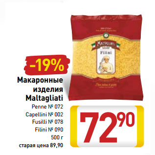 Акция - Макаронные изделия Maltagliati