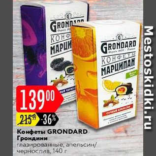 Акция - Конфеты Грондини