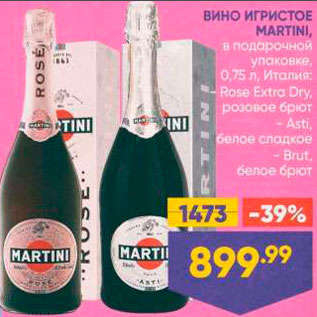 Акция - Вино игристое MArtini