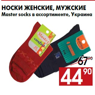 Акция - Носки женские, мужские Master socks в ассортименте, Украина