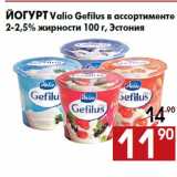 Магазин:Наш гипермаркет,Скидка:Йогурт Valio Gefilus в ассортименте
2-2,5% жирности 100 г, Эстония