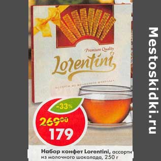 Акция - Набор конфет Lorentini ассорти из молочного шоколада