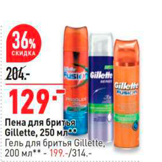 Акция - Пена для бритья Gillette