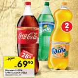 Магазин:Перекрёсток,Скидка:Напитки Fanta/Sprite/Coca-cola газированные