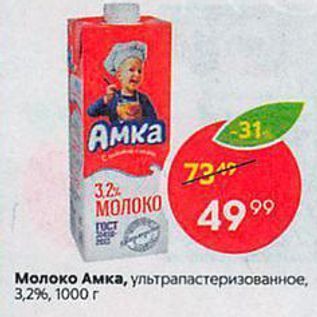 Акция - Молоко Амка