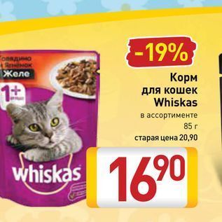 Акция - Корм для кошек Whiskas