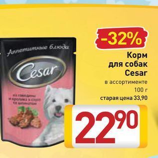 Акция - Корм для собак Cesar