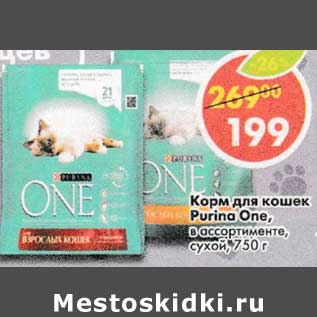 Акция - Корм для кошек Purina One