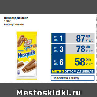 Акция - Шоколад NESQUIK