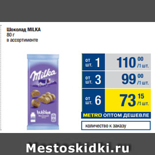 Акция - Шоколад MILKA