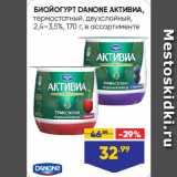 Лента супермаркет Акции - БИОЙОГУРТ DANONE АКТИВИА,
термостатный, двухслойный,
2,4–3,5%