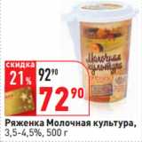 Магазин:Окей,Скидка:Ряженка Молочная культура,
3,5-4,5%