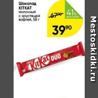 Акция - Шоколад KITKAT