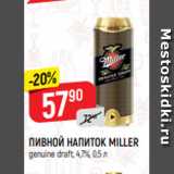 Магазин:Верный,Скидка:Пивной напиток Miller