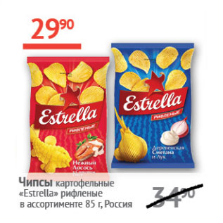 Акция - Чипсы картофельные Estrella
