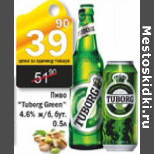 Акция - ПИВО TUBORG GREEN