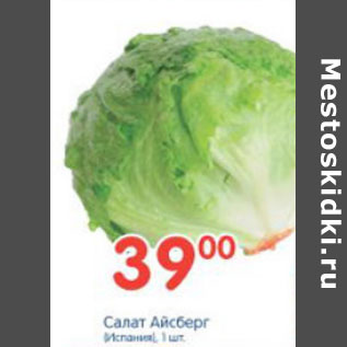 Акция - САЛАТ АЙСБЕРГ ИСПАНИЯ 1ШТ