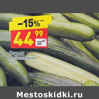 Акция - Огурец длинноплодный