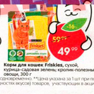 Акция - Корм для кошек Friskies