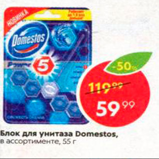 Акция - Блок для унитаза Domestos