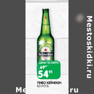 Акция - Пиво Хейнекен
