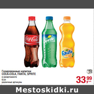 Акция - Газированные напитки COCA-COLA, FANTA, SPRITE