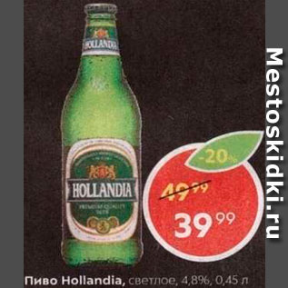 Акция - Пиво Hollandia