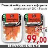 Магазин:Седьмой континент, Наш гипермаркет,Скидка:Пивной набор из семги и форели
слабосоленый
