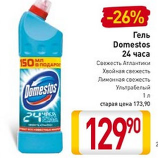 Акция - Гель Domestos 24 часа