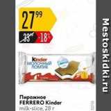 Карусель Акции - Пирожное FERRERO Kinder