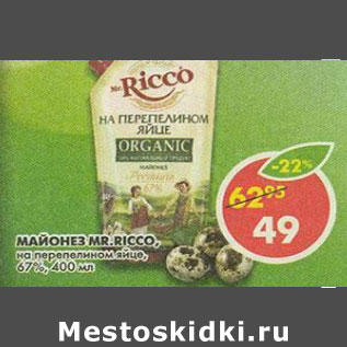 Акция - Майонез Mr.Ricco 67%