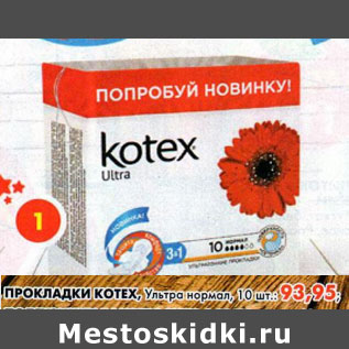 Акция - Прокладки Kotex