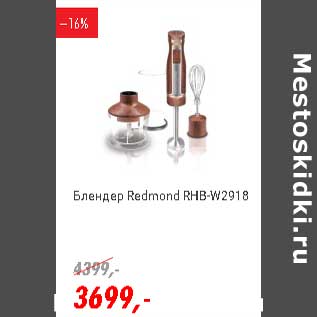 Акция - Блендер Redmond RHB-W2918