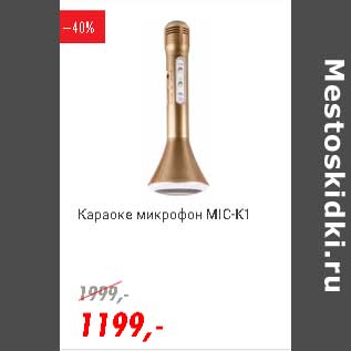 Акция - Караоке микрофон MIC-K1