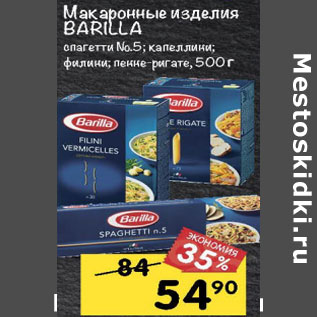 Акция - Макаронные изделия Barilla