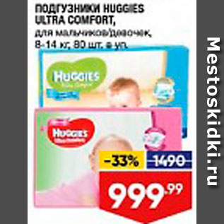 Акция - Подгузники Huggies