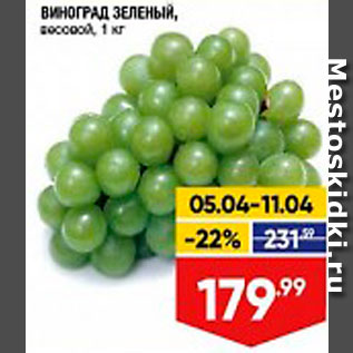 Акция - Виноград зеленый