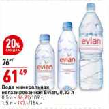 Магазин:Окей,Скидка:Вода минеральная негаз. Evian 0,33 л - 61,49 руб / 0,5 л - 86,99 руб / 1,5 л - 147,00 руб