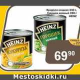 Магазин:Перекрёсток Экспресс,Скидка:Кукуруза/горошек зеленый Heinz