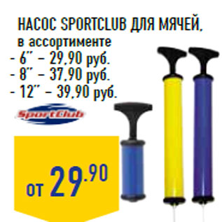 Акция - Насос SPORTCLUB для мячей