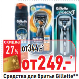 Акция - Средства для бритья Gillette