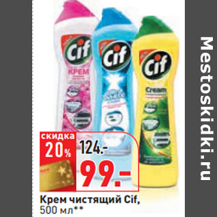 Акция - Крем чистящий Cif,