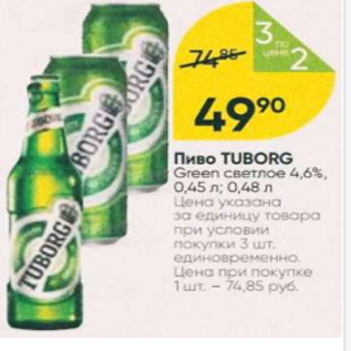 Акция - Пиво Tuborg 4,6%