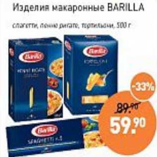 Акция - Изделия макаронные Barilla