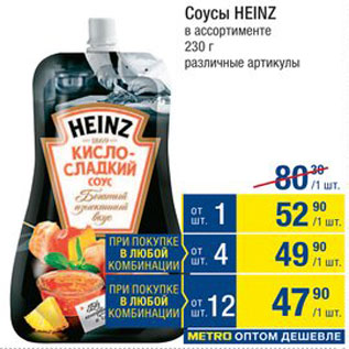 Акция - Соусы Heinz