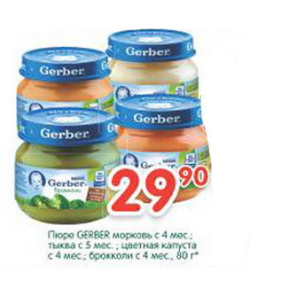 Акция - Пюре Гербер