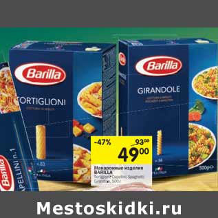 Акция - Макаронные изделия BARILLA