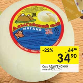 Акция - Сыр Адыгейский мягкий 45%